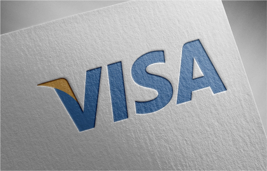 Visa Credit Card Logo on Business Card